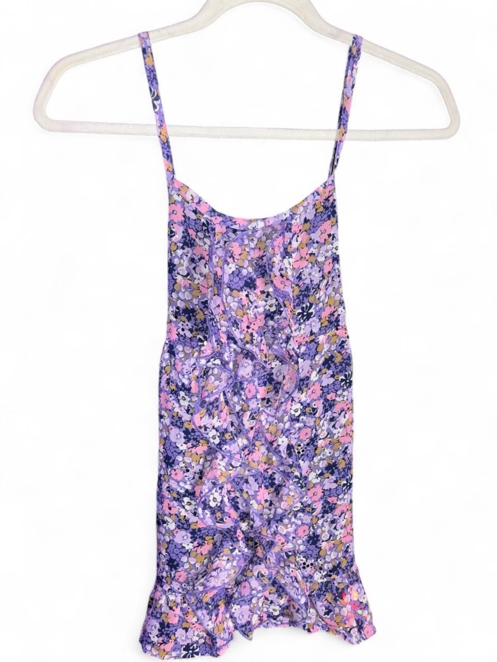Justice Purple Floral Spaghetti-Strap Sundress